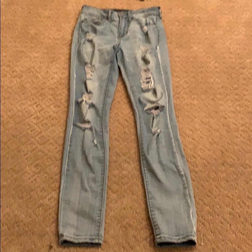 light wash ripped jeans